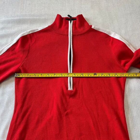 Lauren Ralph Lauren Active Long Sleeve Cotton Red Women’s Size M - Picture 3 of 8